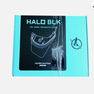 HALOBLK Premium Mud Flaps Black Designed for Tesla Model Y Set of 4 Pcs HLFP01M3